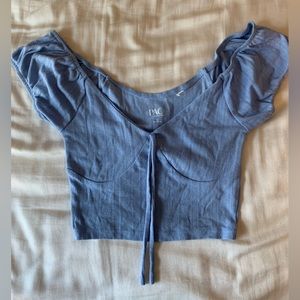 PacCares Solace Gathered Top in Blue